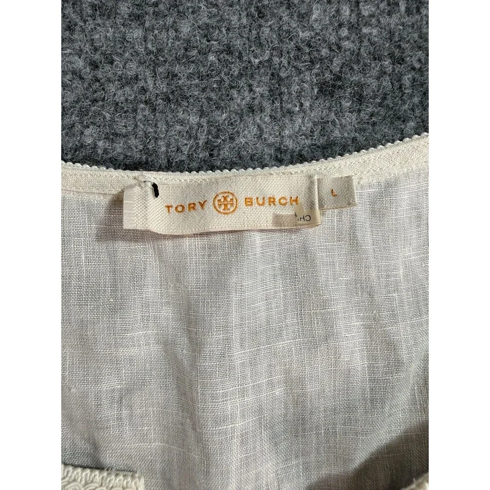 Tory Burch Linen Embroidered Tunic Dress – Size Large